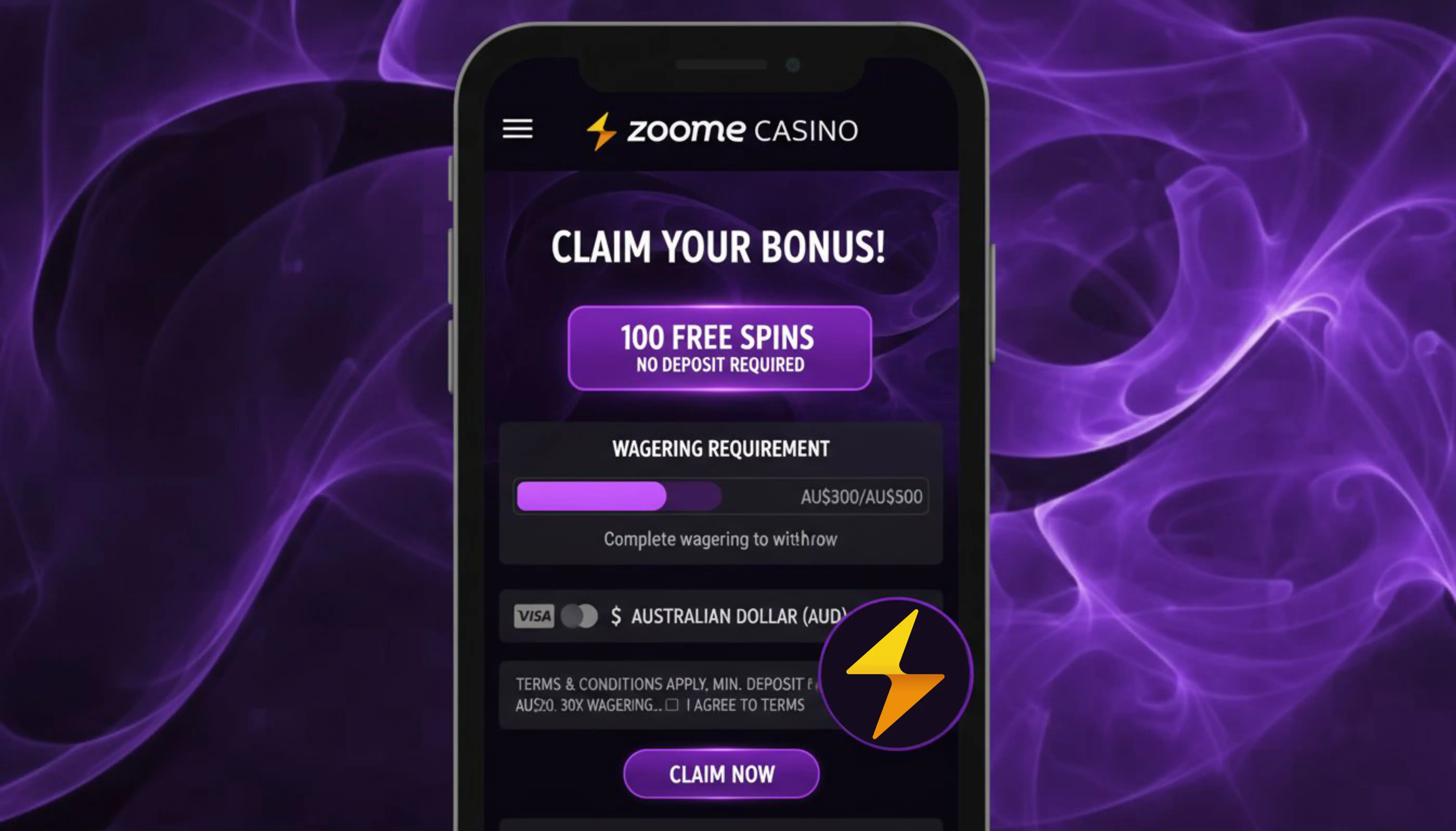 Zoome Casino App Screenshot